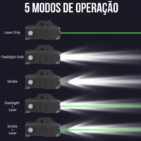 Lanterna com laser para pistolas - Imagem 4