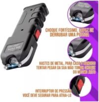 Lanterna Tática de Defesa Pessoal com Eletrochoque e Iluminação LED - Imagem 3