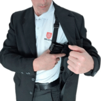 COLDRE AXILAR COM SUSPENSÓRIO E PORTA-CARREGADOR DUPLO