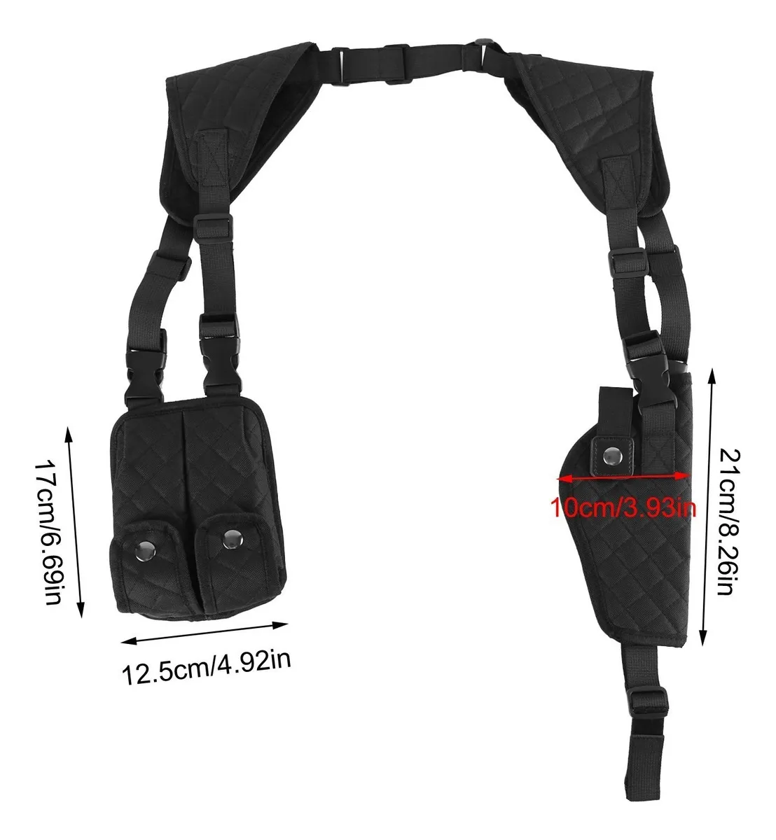 COLDRE DE OMBRO TÁTICO AJUSTÁVEL | NYLON 1000D — COMPATÍVEL COM PISTOLAS FULL/MEDIUM-FRAME - Imagem 2