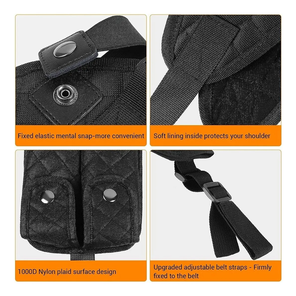 COLDRE DE OMBRO TÁTICO AJUSTÁVEL | NYLON 1000D — COMPATÍVEL COM PISTOLAS FULL/MEDIUM-FRAME - Imagem 5