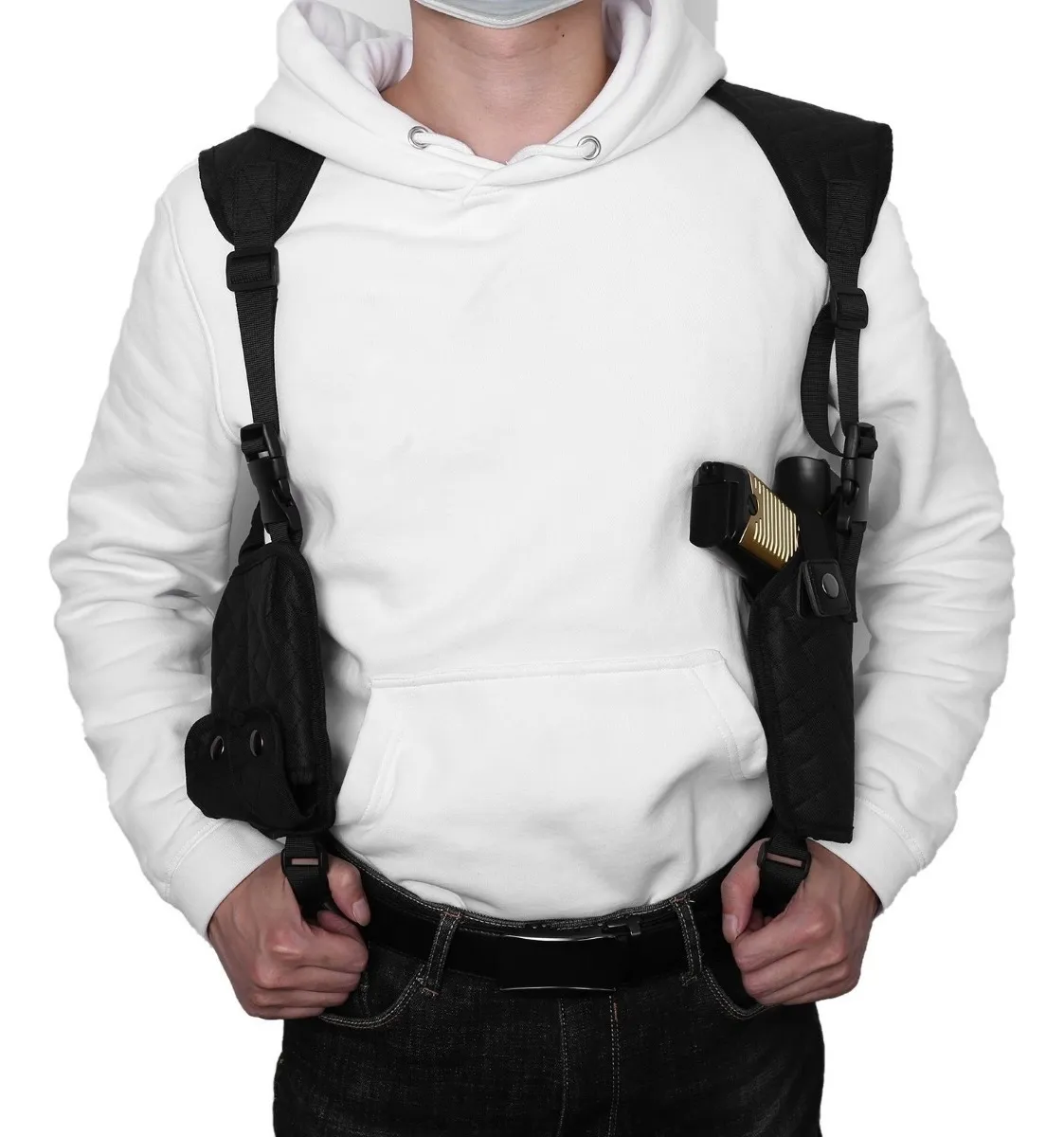 COLDRE DE OMBRO TÁTICO AJUSTÁVEL | NYLON 1000D — COMPATÍVEL COM PISTOLAS FULL/MEDIUM-FRAME - Imagem 7