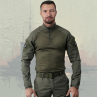 Combat Shirt Verde Oliva Tática Militar Masculina Rip Stop